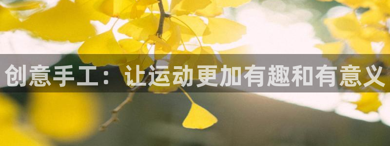 意昂集团官网：创意手工：让运动更加有趣和有意义