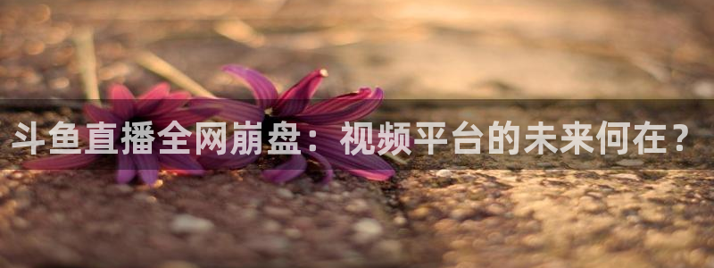 jrkan.com直播体育：斗鱼直播全网崩盘：视频平台的未来何在？